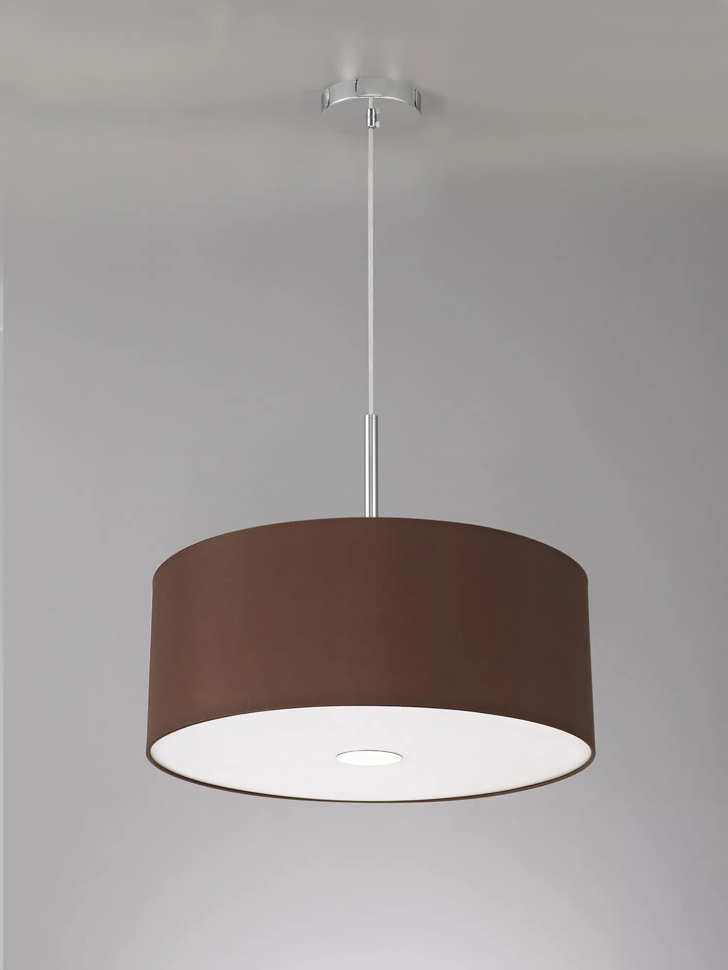 Baymont 50cm 3 Light Pendant Polished Chrome, Raw Cocoa/Grecian Bronze, Frosted Diffuser DK0346  Deco Baymont CH RC
